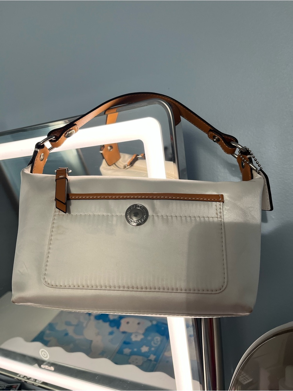 Pearl White Coach Mini Shoulder Bag - Handbag